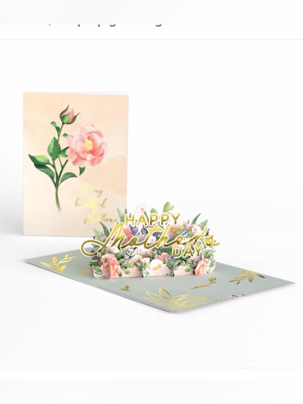 Pink Floral Pop-Up Mother's Day Card